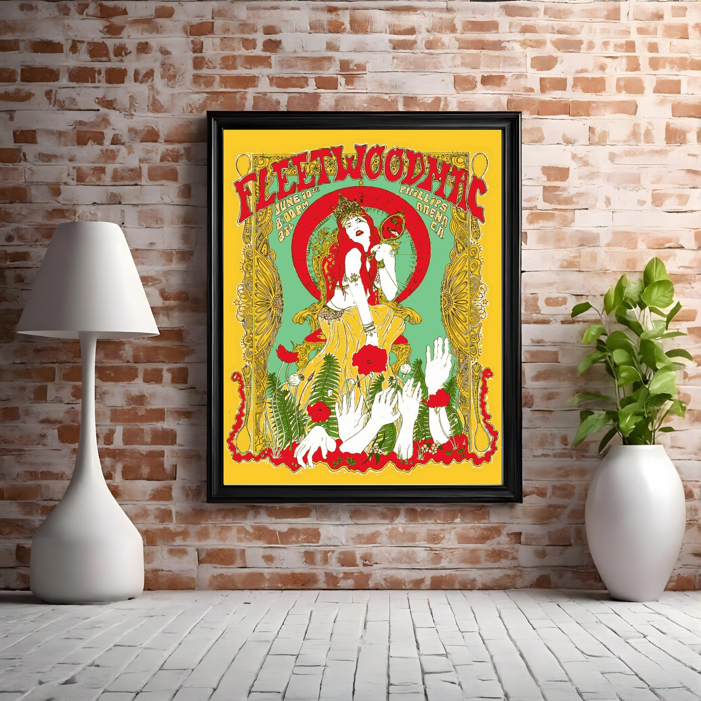 Fleetwood Mac Vintage Concert Poster Atlanta Phillips Arena June 1999