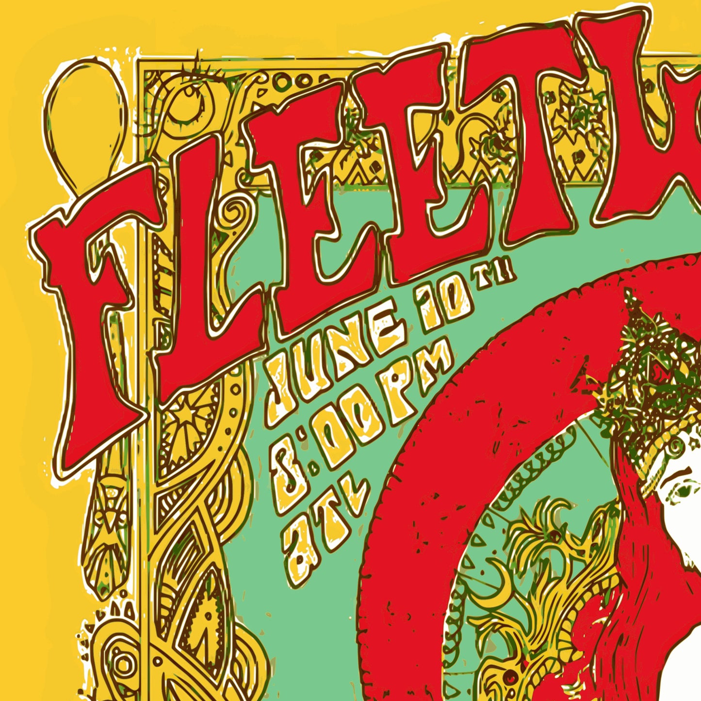 Fleetwood Mac Vintage Concert Poster Atlanta Phillips Arena June 1999