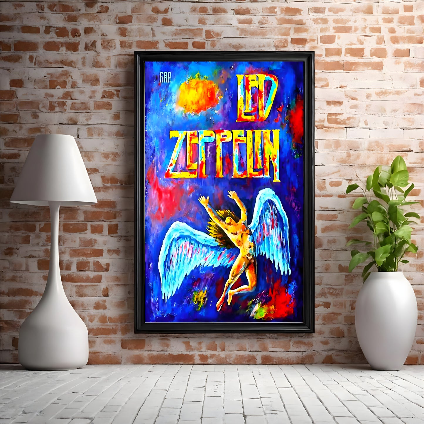 Led Zeppelin Icarus Impressionist Oil Painting Style Art Print