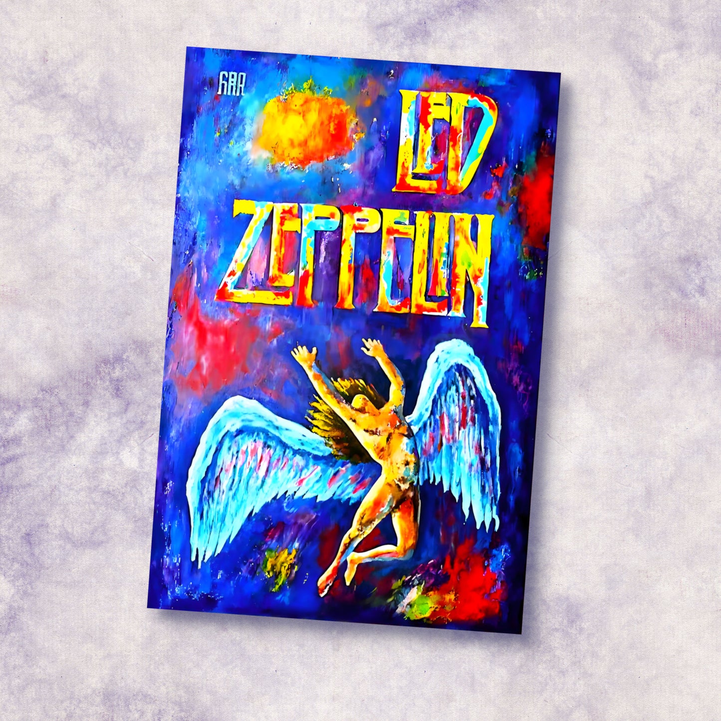 Led Zeppelin Icarus Impressionist Oil Painting Style Art Print