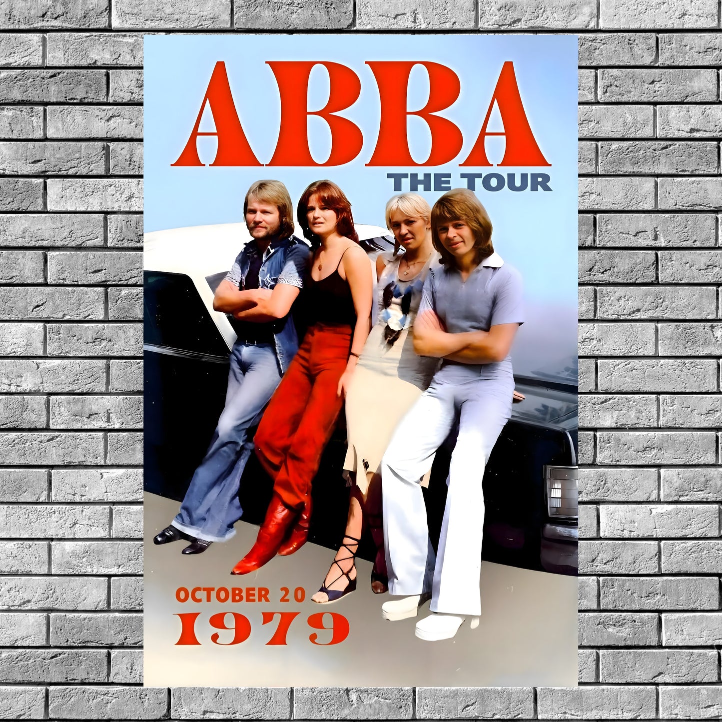ABBA The Tour 1979 Vintage Concert Poster - Classic Pop Band Art
