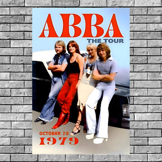 ABBA The Tour 1979 Vintage Concert Poster - Classic Pop Band Art