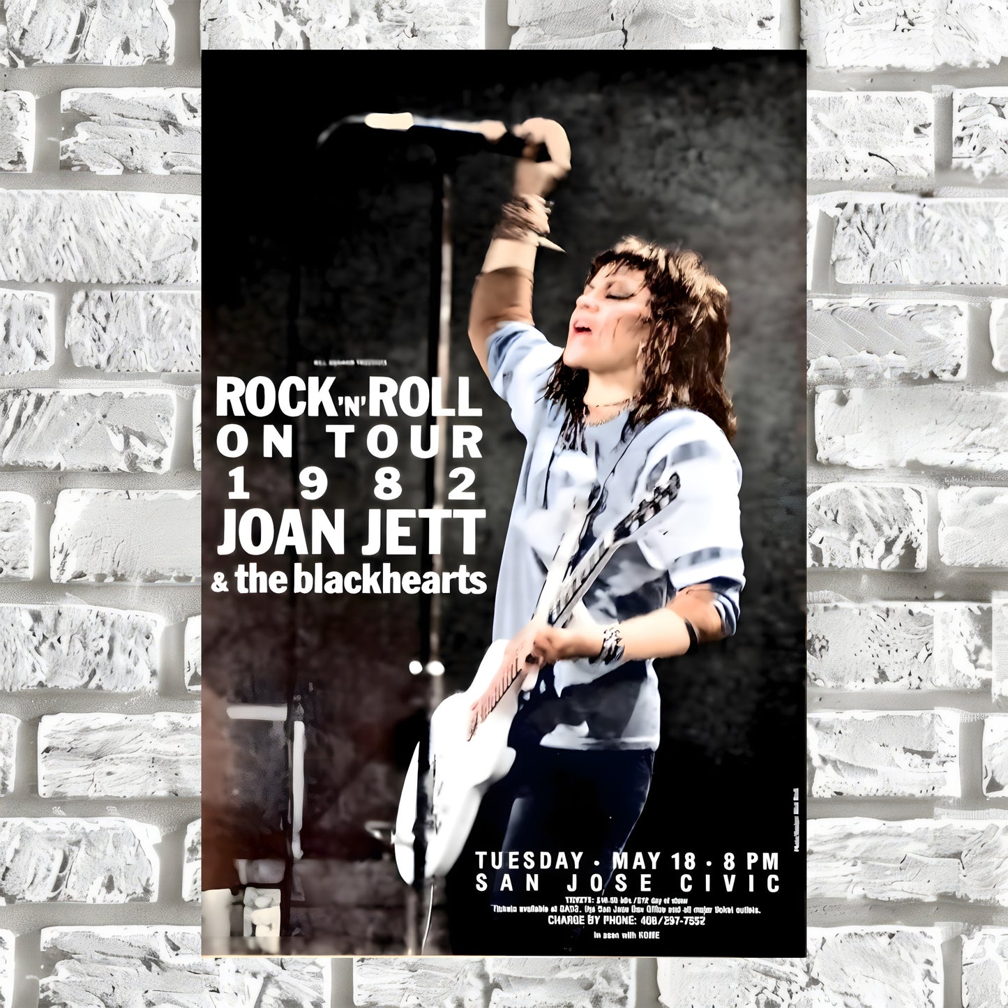 Vintage 1982 Joan Jett Concert Poster, Rock N' Roll Memorabilia