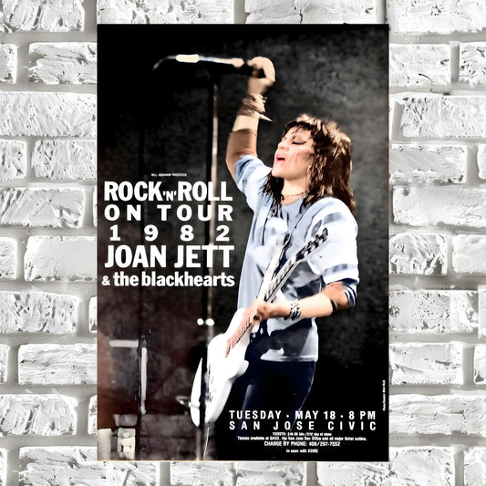Vintage 1982 Joan Jett Concert Poster, Rock N' Roll Memorabilia