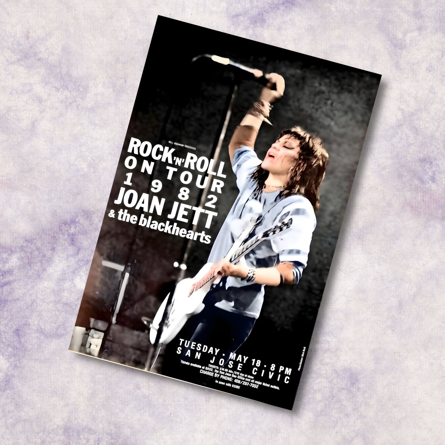 Vintage 1982 Joan Jett Concert Poster, Rock N' Roll Memorabilia