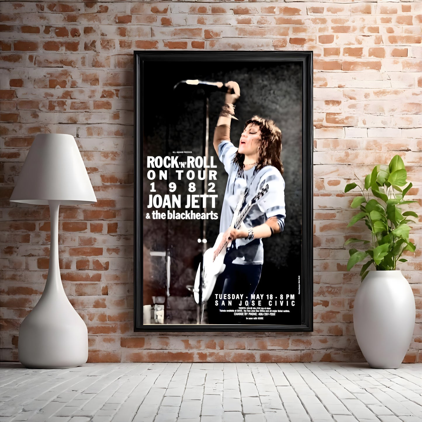 Vintage 1982 Joan Jett Concert Poster, Rock N' Roll Memorabilia