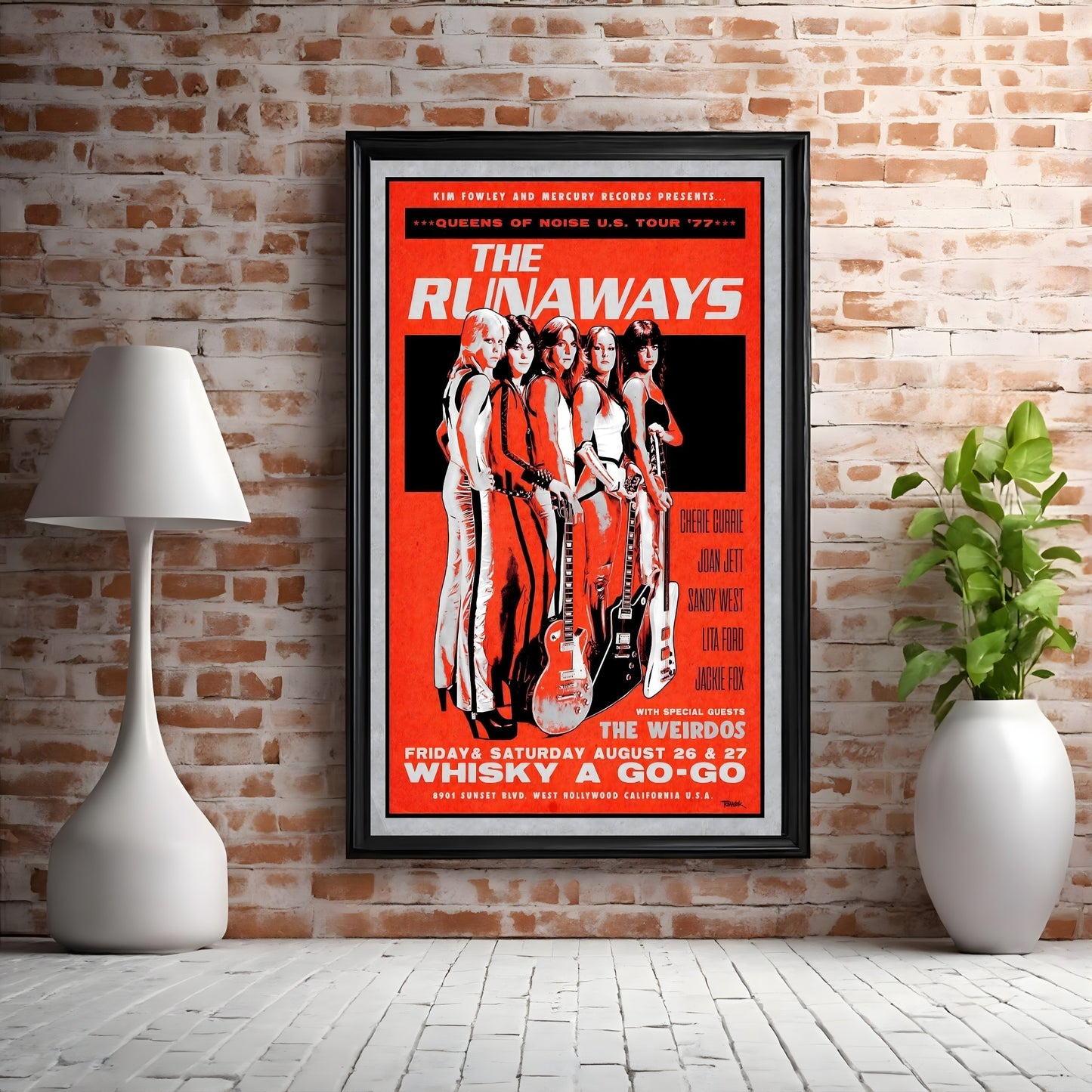 The Runaways 1977 Whisky a Go-Go Vintage Punk Rock Concert Poster
