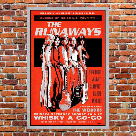 The Runaways 1977 Whisky a Go-Go Vintage Punk Rock Concert Poster