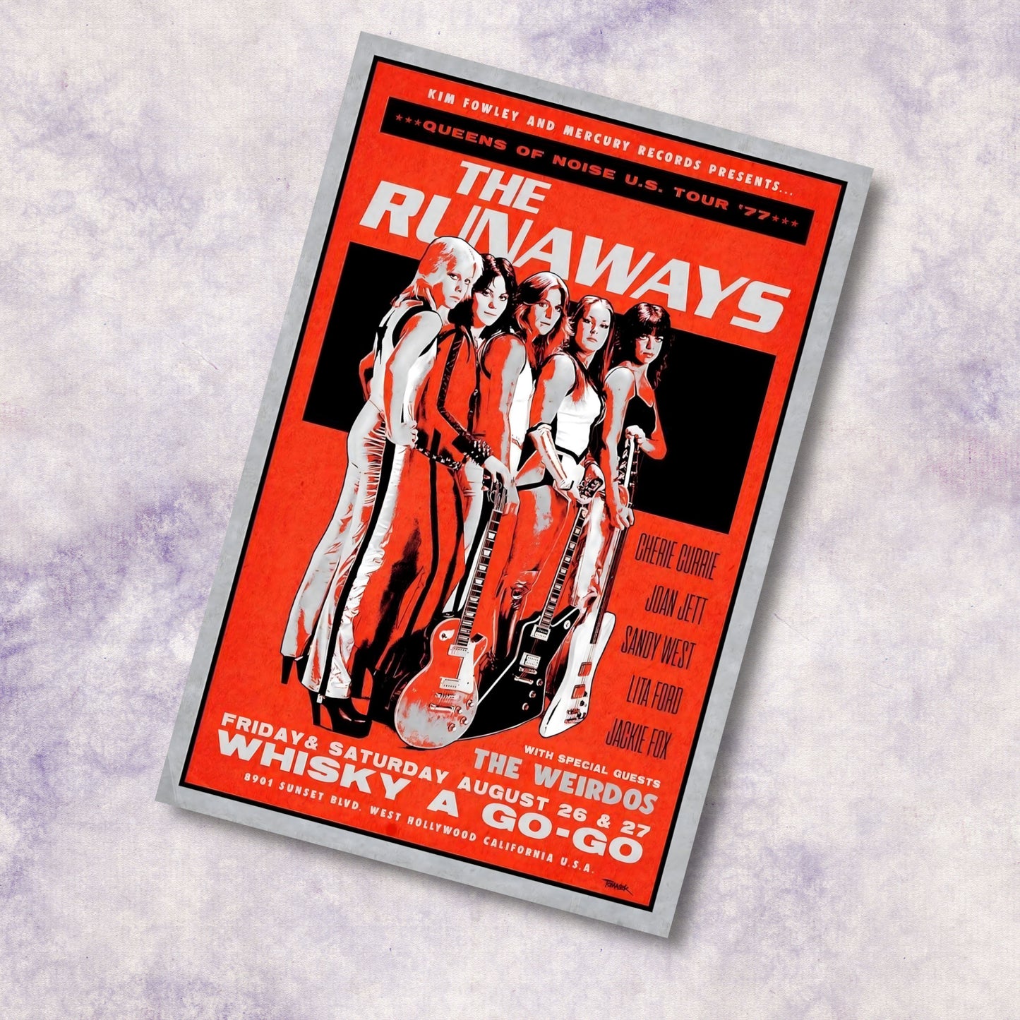The Runaways 1977 Whisky a Go-Go Vintage Punk Rock Concert Poster