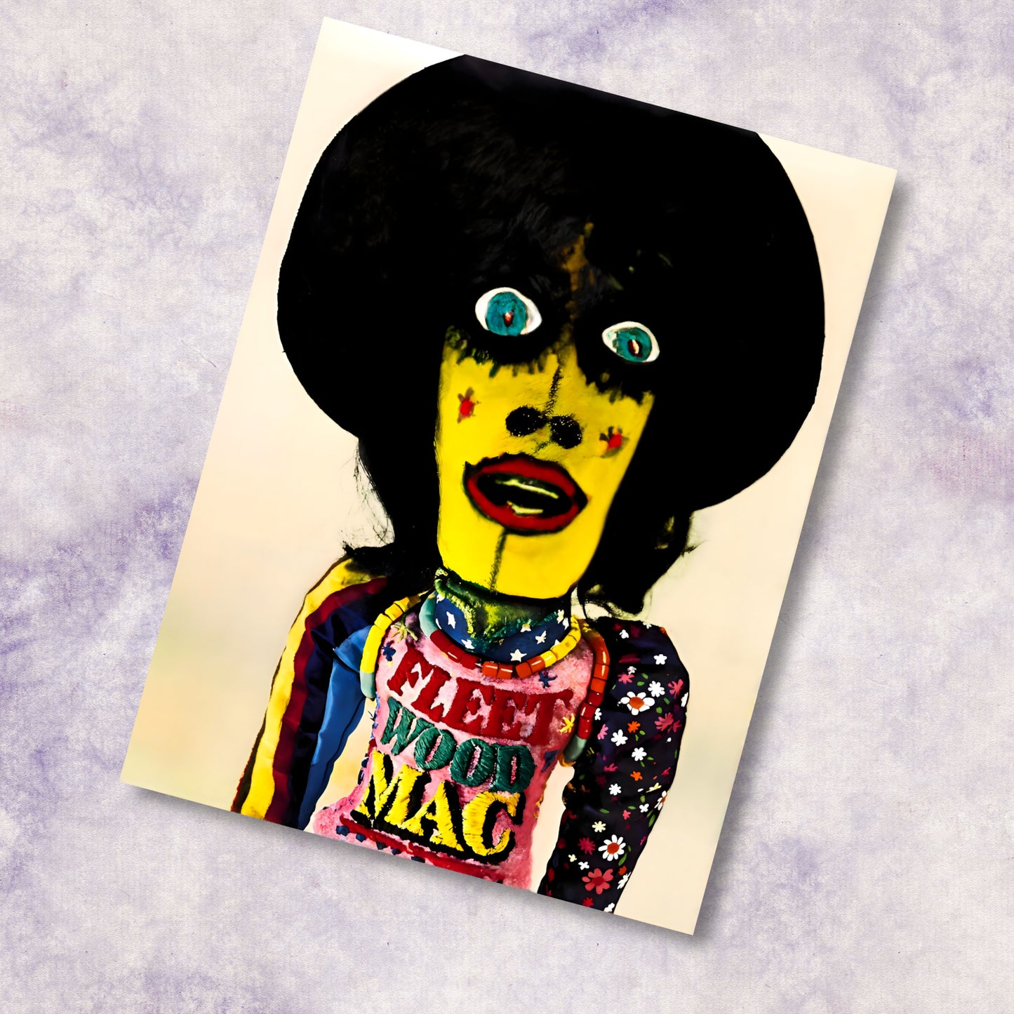 Fleetwood Mac Rumours Era Surreal Folk Art Doll Vintage Band Poster