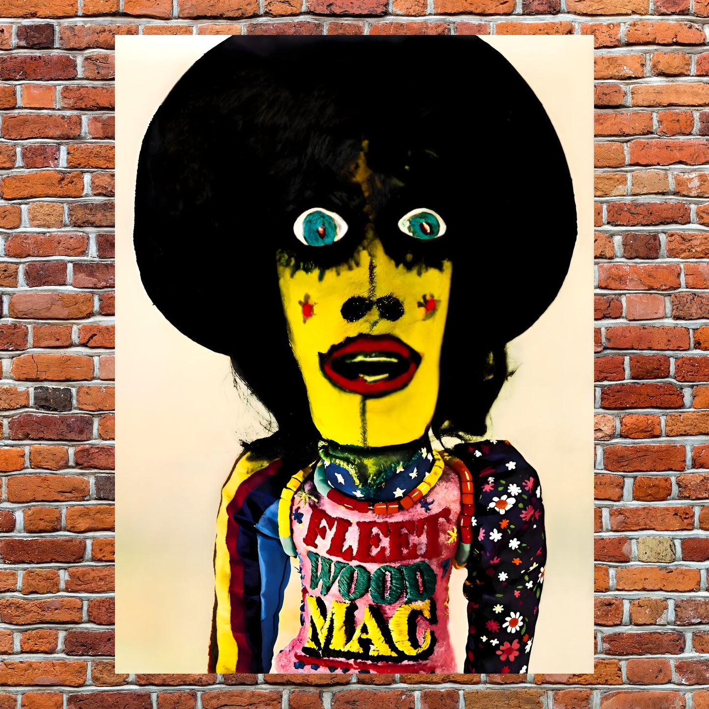 Fleetwood Mac Rumours Era Surreal Folk Art Doll Vintage Band Poster