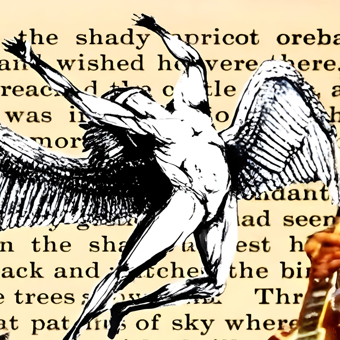 Led Zeppelin Icarus & Double-Neck Guitar Retro Collage Poster