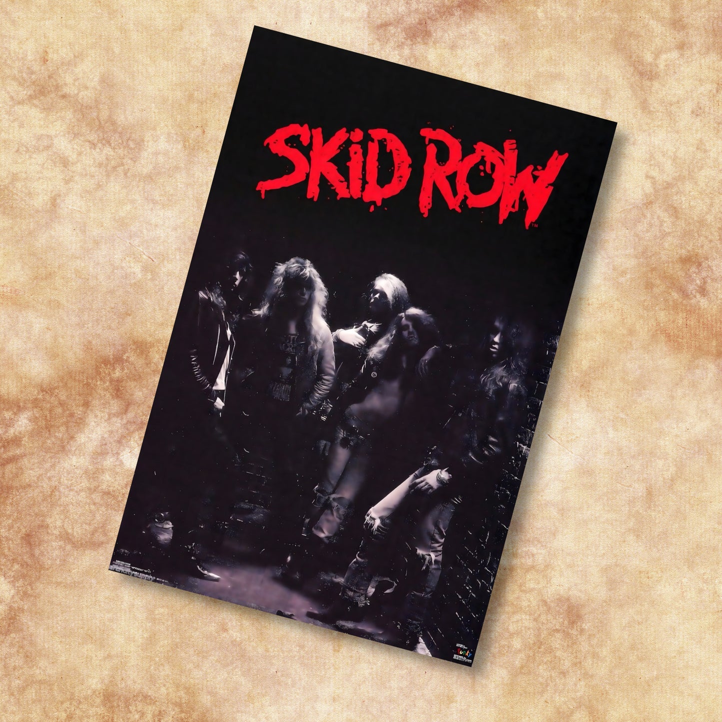 Skid Row 1989 Debut Era Vintage Logo & Band Photography Poster