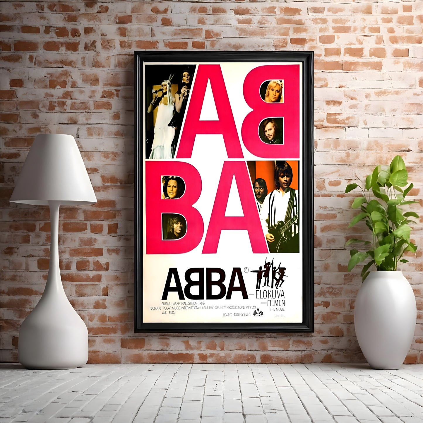 ABBA The Movie 1977 Vintage Scandinavian Cinema Art Poster