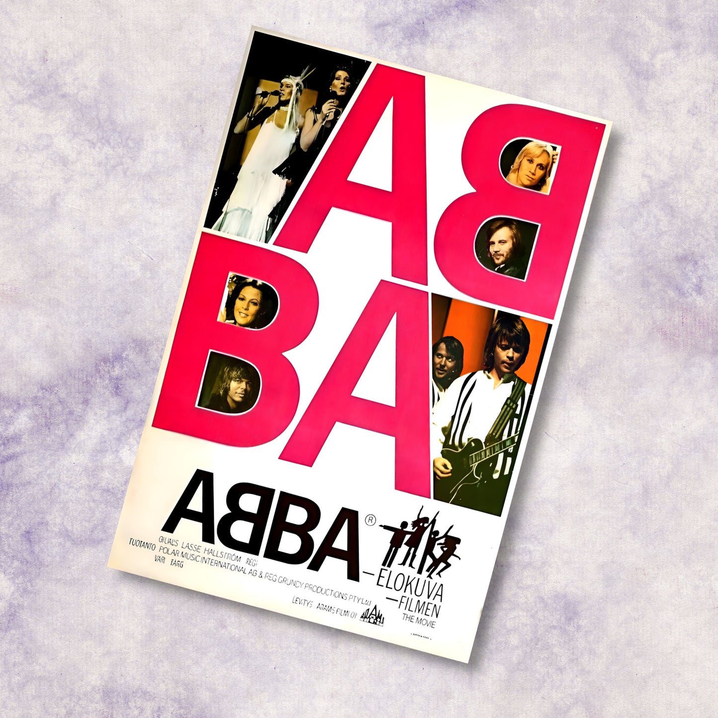 ABBA The Movie 1977 Vintage Scandinavian Cinema Art Poster