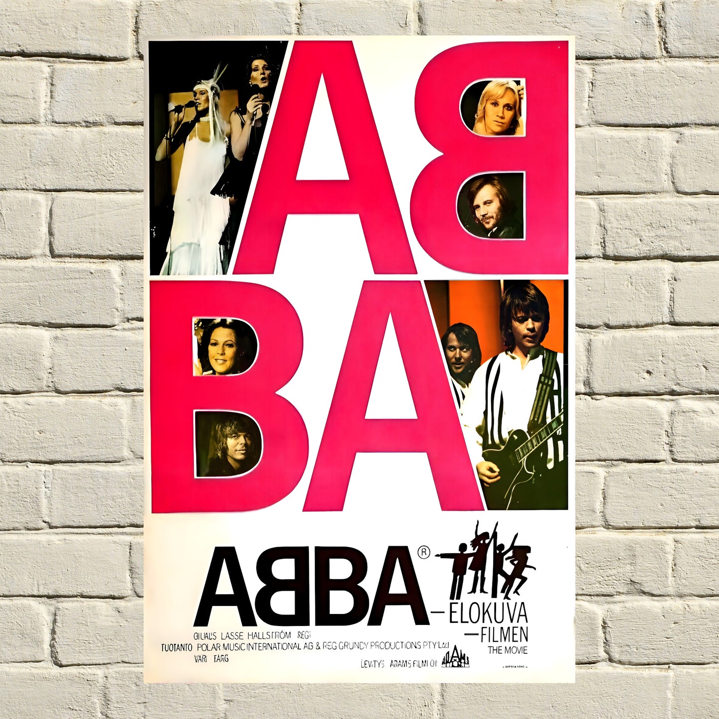 ABBA The Movie 1977 Vintage Scandinavian Cinema Art Poster