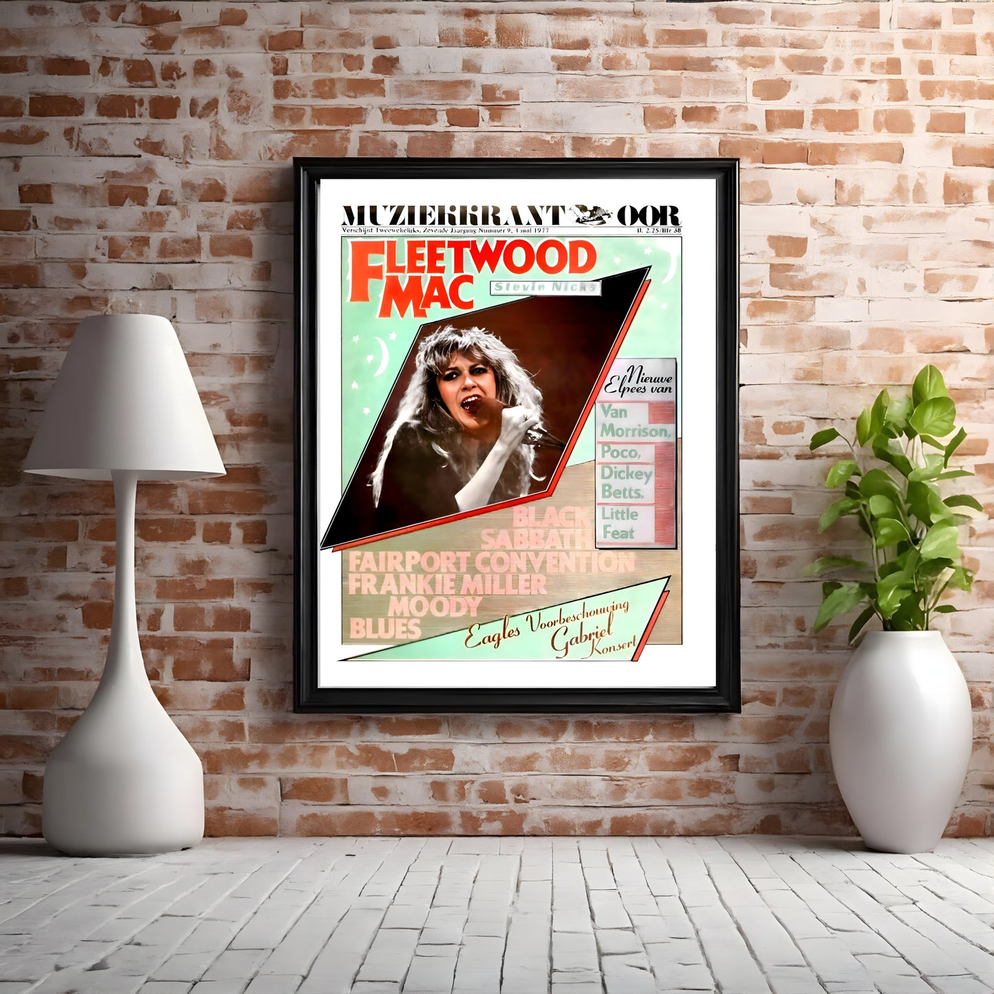 Stevie Nicks Fleetwood Mac 1977 Vintage Magazine Cover Poster