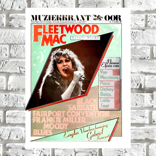 Stevie Nicks Fleetwood Mac 1977 Vintage Magazine Cover Poster