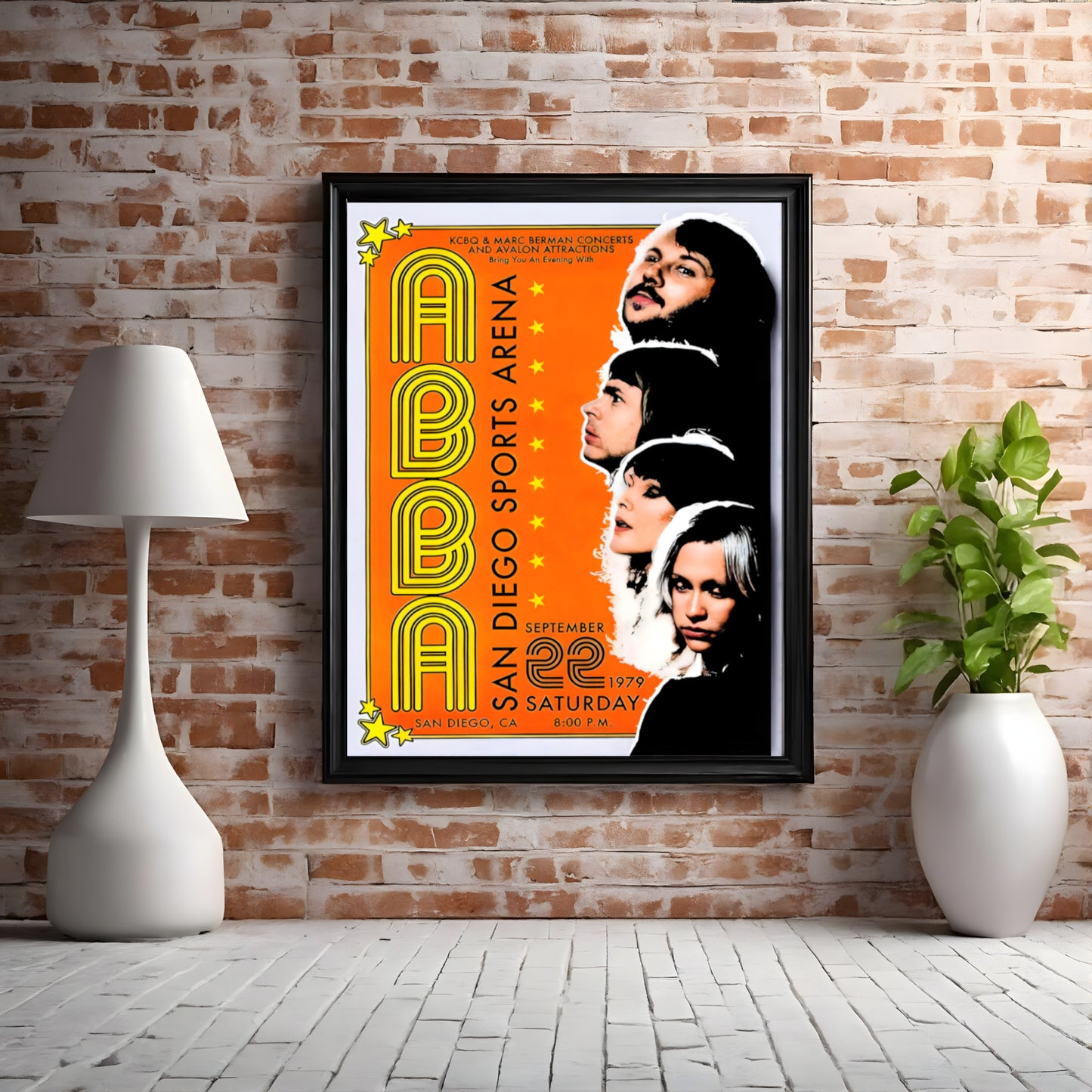 ABBA 1979 San Diego Sports Arena Vintage North American Tour Poster