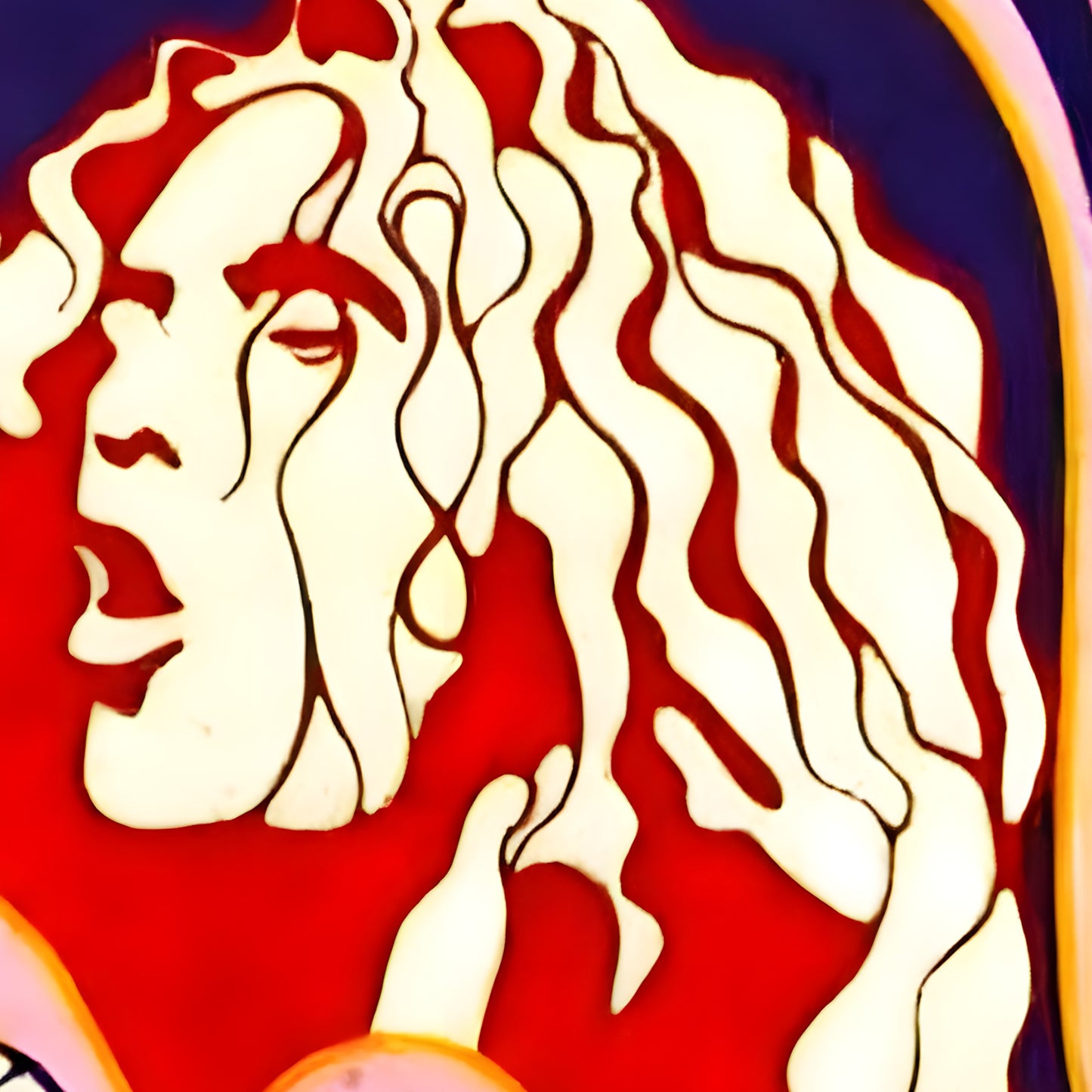 Led Zeppelin 1972 Los Angeles Forum Psychedelic Concert Poster