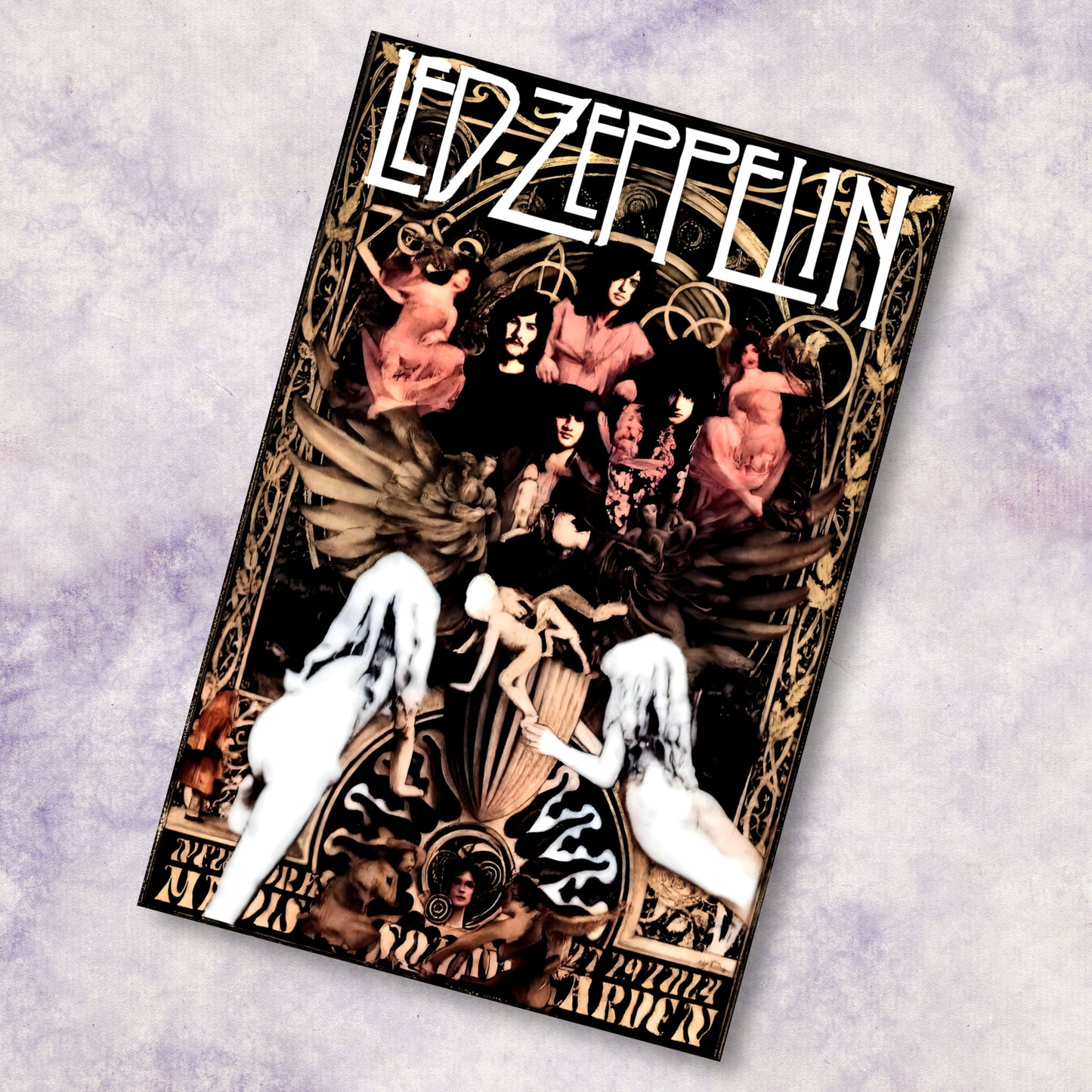 Led Zeppelin Madison Square Garden NYC Vintage Gothic Art Poster