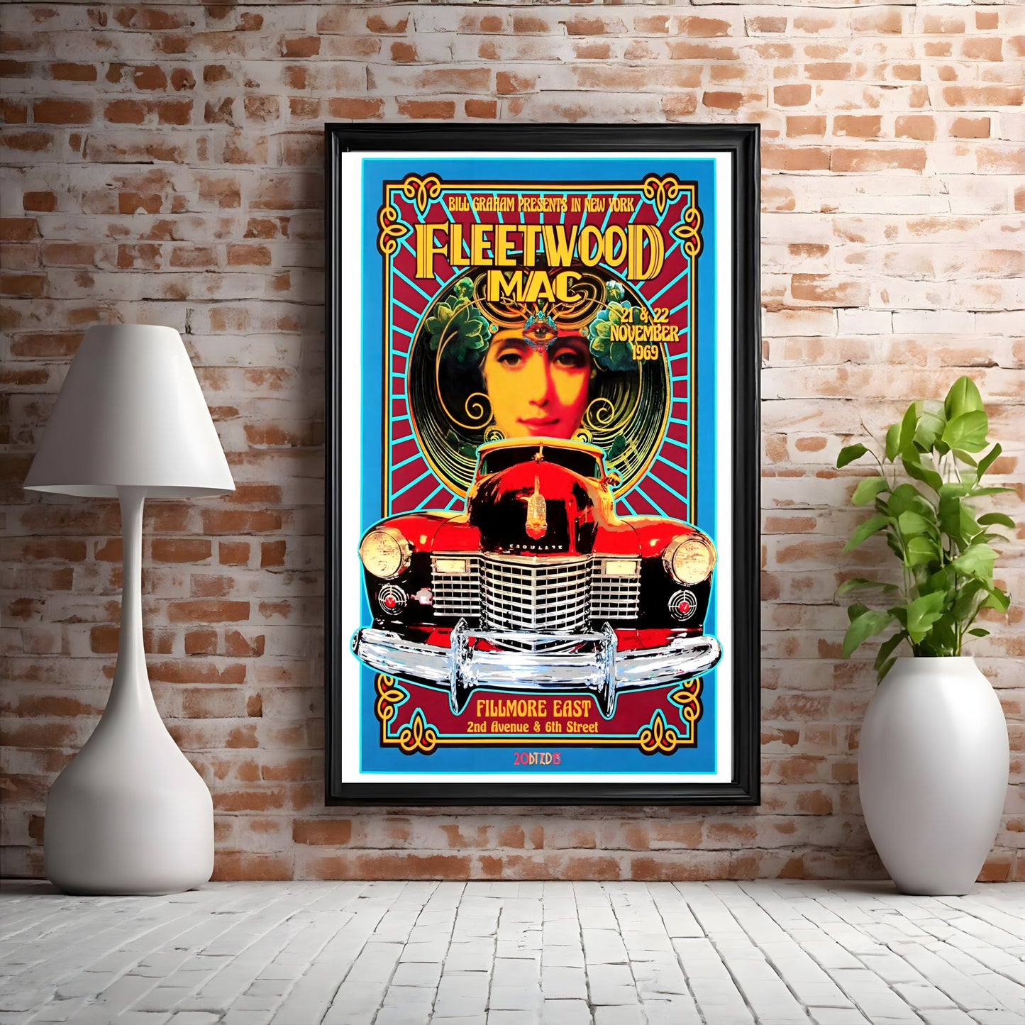Fleetwood Mac 1969 Fillmore East NYC Vintage Concert Poster Art Print
