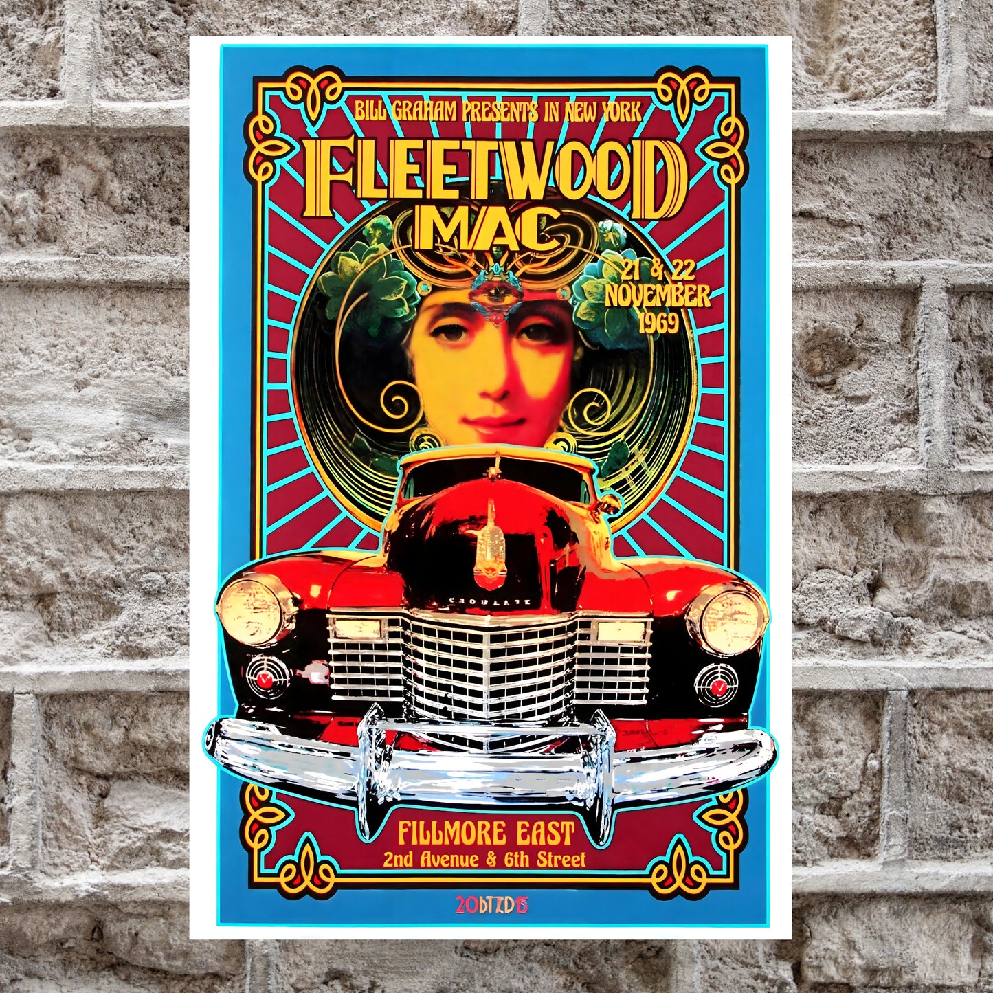 Fleetwood Mac 1969 Fillmore East NYC Vintage Concert Poster Art Print