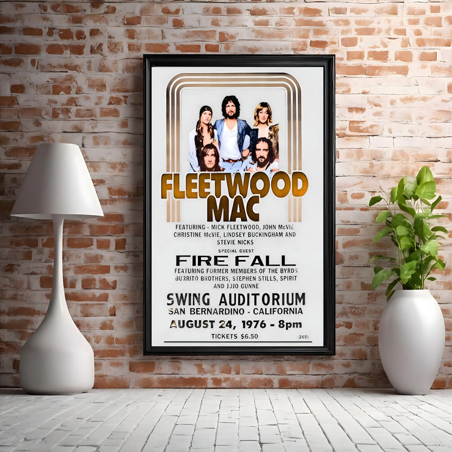 Fleetwood Mac 1976 San Bernardino Concert Poster - Vintage Art Print